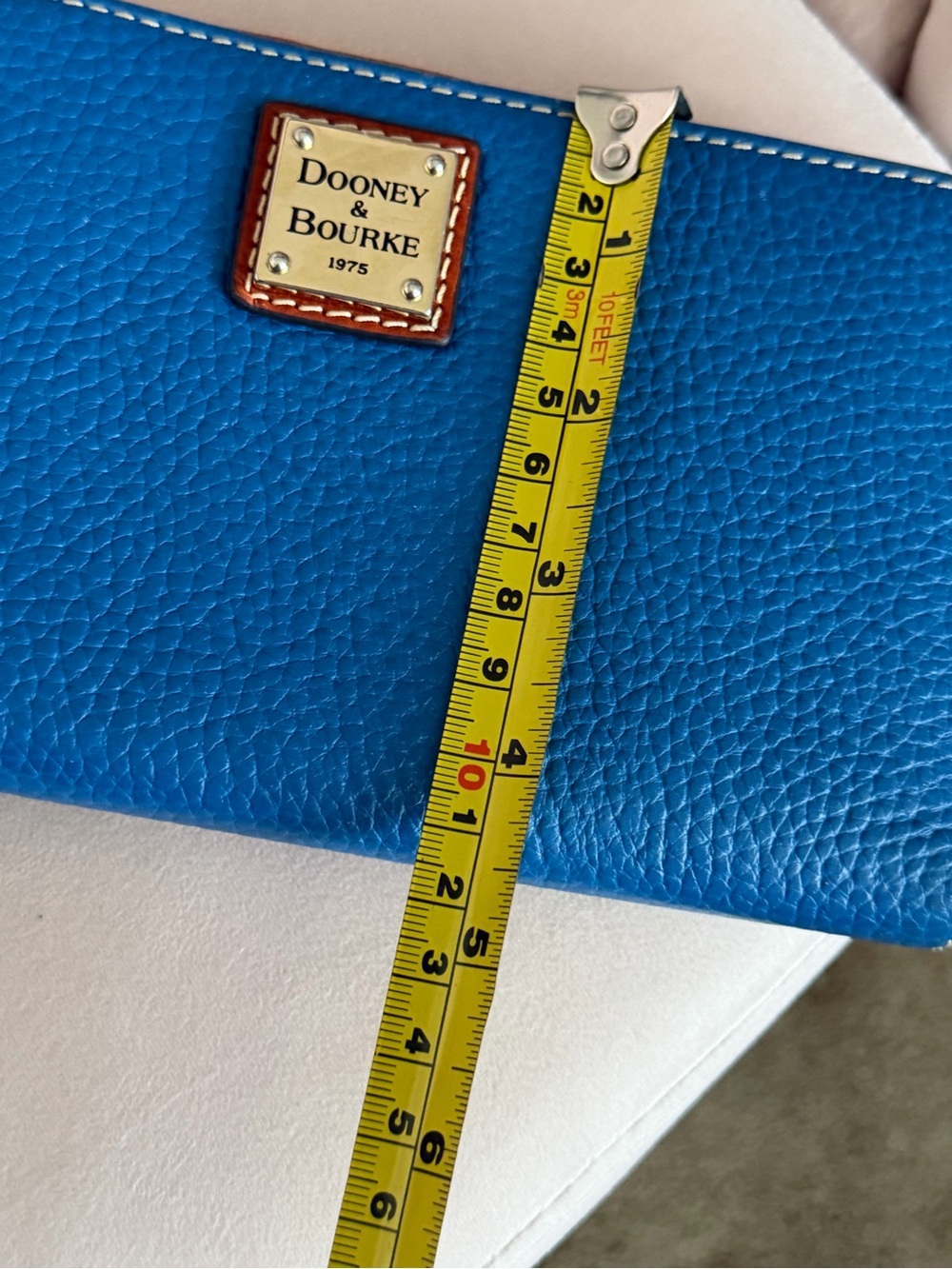 Dooney & Bourke Pebble Leather Zip Wallet in Blue - Picture 15 of 16